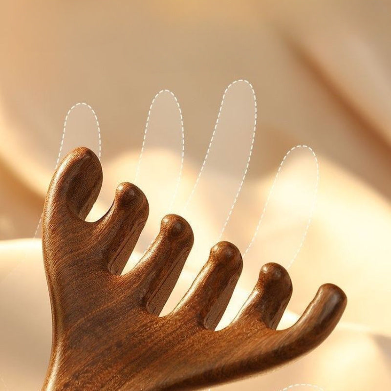 Natural Resin Six-Claw Head Massage Comb