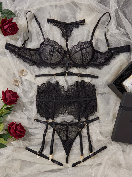 Luxe Allure Lace Lingerie Set