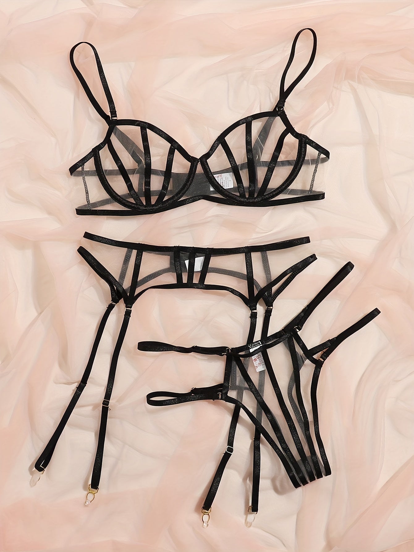 Velvet Bliss Mesh Lingerie Set