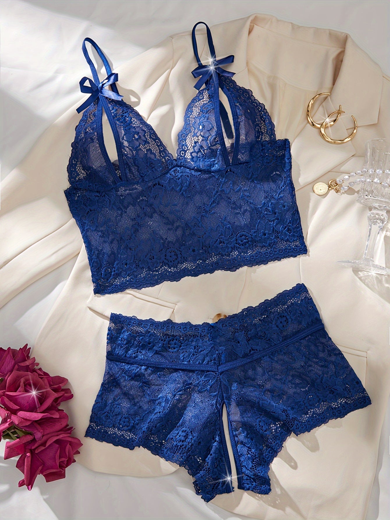 Floral Enchantment Lace Set