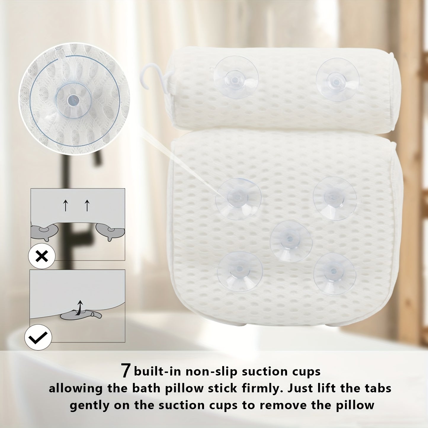 AquaComfort Spa Bathtub Pillow